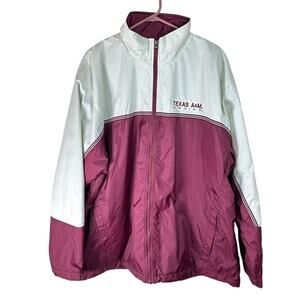 Texas A&M Aggies Windbreaker Jacket XL Maroon & White NWT